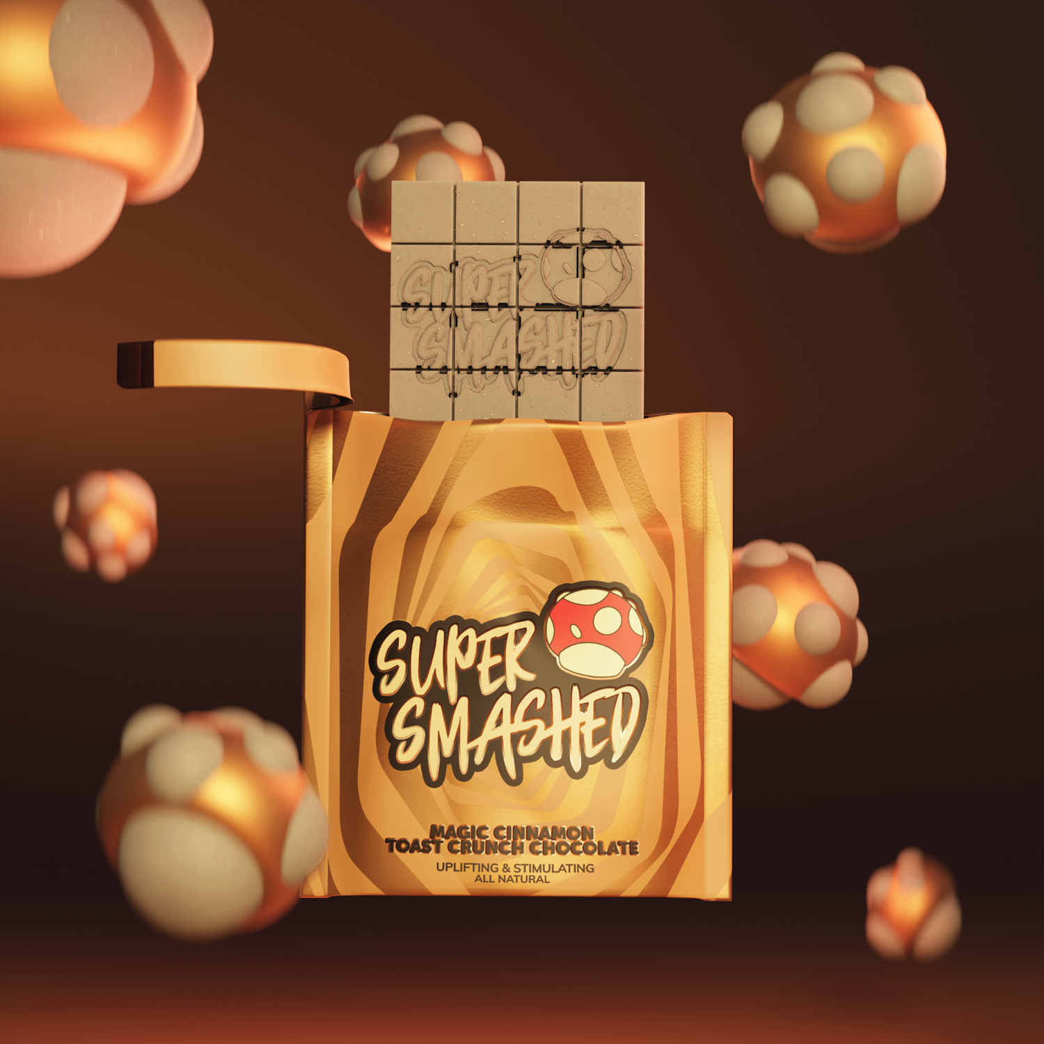Indulge in a Cinnamon Toast Crunch Chocolate Bar: Artisanal, premium white chocolate with a nostalgic cinnamon kick, vegan, and gluten-free.