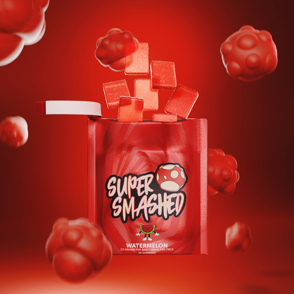 Indulge in Juicy Watermelon Gummies: Refreshing, sweet summer flavor, vegan, gluten-free, with 375mg per serving for consistent, mindful enjoyment.